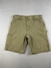 Carhartt Cargo Shorts Mens Size 36 Brown Carpenter Canvas Workwear B147 LBR