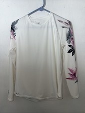 O'Neill Women's Rash Guard, SPF Long Sleeve Swim Top, S Slim Fit White Floral