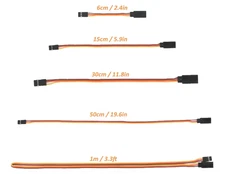 22Pcs Servo Extension Cables Set 5 Types 3Pins Female To Male For Rc Cars