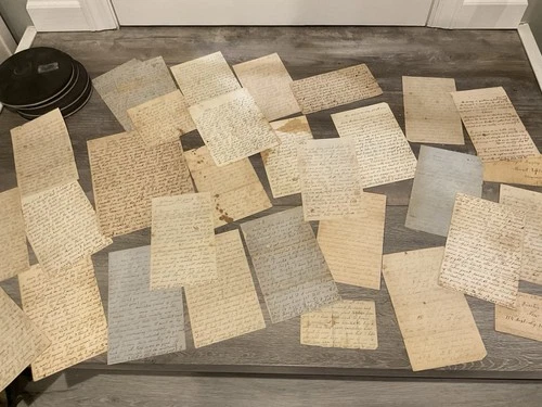 ORIGINAL CIVIL WAR LARGE LETTER LOT 114TH NY INFANTRY REGT KIA 1863 PORT HUDSON