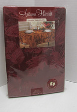 NEW Autumn Harvest Damask Tablecloth Oblong 60" x 104" Wine