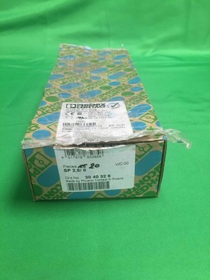 PHOENIX CONTACT SP 2,5 8 SP258 OPEN BOX SP 2,5/8 BESTELL-NR: 30 40 32 6 (10 STÜCK)