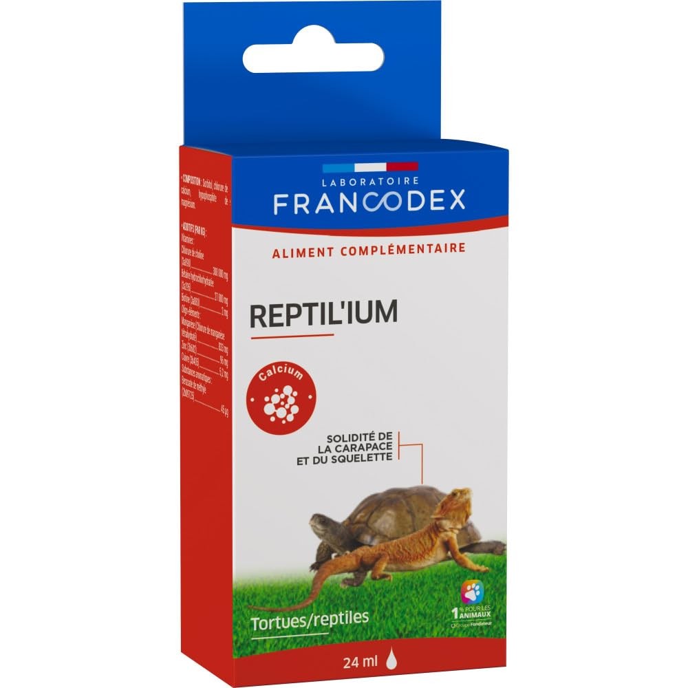 Tortue Cal - 24 ML gouttes de calcium pour solidité de la carapace