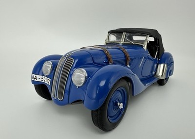 BMW 328 Cabriolet Blau 1:18 AUTOart Klassischer Roadster Vintage Modellauto