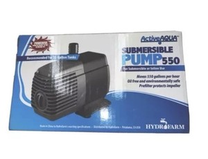 Active Aqua 550 GPH Submersible Water Pump - hydroponics aquarium fountain pond