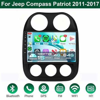 Carplay Android 15.0 Car Stereo Radio GPS For Jeep Compass Patriot 2011-2017
