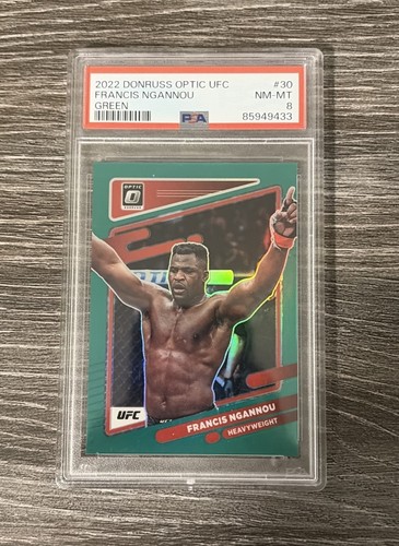 2022 Donruss Optic UFC Francis Ngannou GREEN /5 PSA 8!