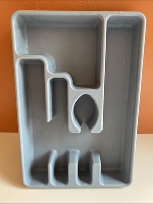 Vintage RUBBERMAID Light Blue #2921 Silverware Flatware Tray Drawer Organizer
