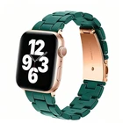 Resin iWatch Band for Apple Watch Series 11 10 SE 9 8 7 6Bling Band Metal Strap 
