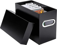 Comic Book Storage Box with Dividers, Thickened Cardboard Comic Short Box Bla