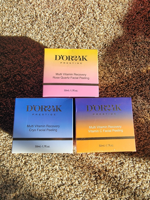 #ad D’OR24K Prestige Set of 3 Multi Vit. Recovery Peeling Cryo Rose Quartz VitC $55.00