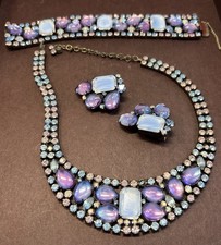 Traffic-Stopping, Gorgeous Purple & Lilac 1950s Signed ALICE CAVINESS Parure