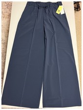 All in Motion sz L Navy Woven High Rise Wide Leg Pants NWT Ships Free