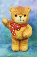 LM1 Enesco Lucy and Me Rigg Red bow bear standing Porcelain pencil sharpener