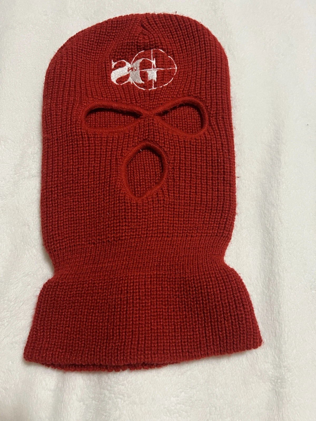 Sniper Gang Apparel Red Ski Mask With Logo