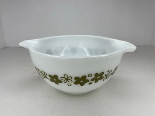 Vtg Pyrex 441 Cinderella Mixing Bowl 1.5 PT Spring Blossom Crazy Daisy NO Chips