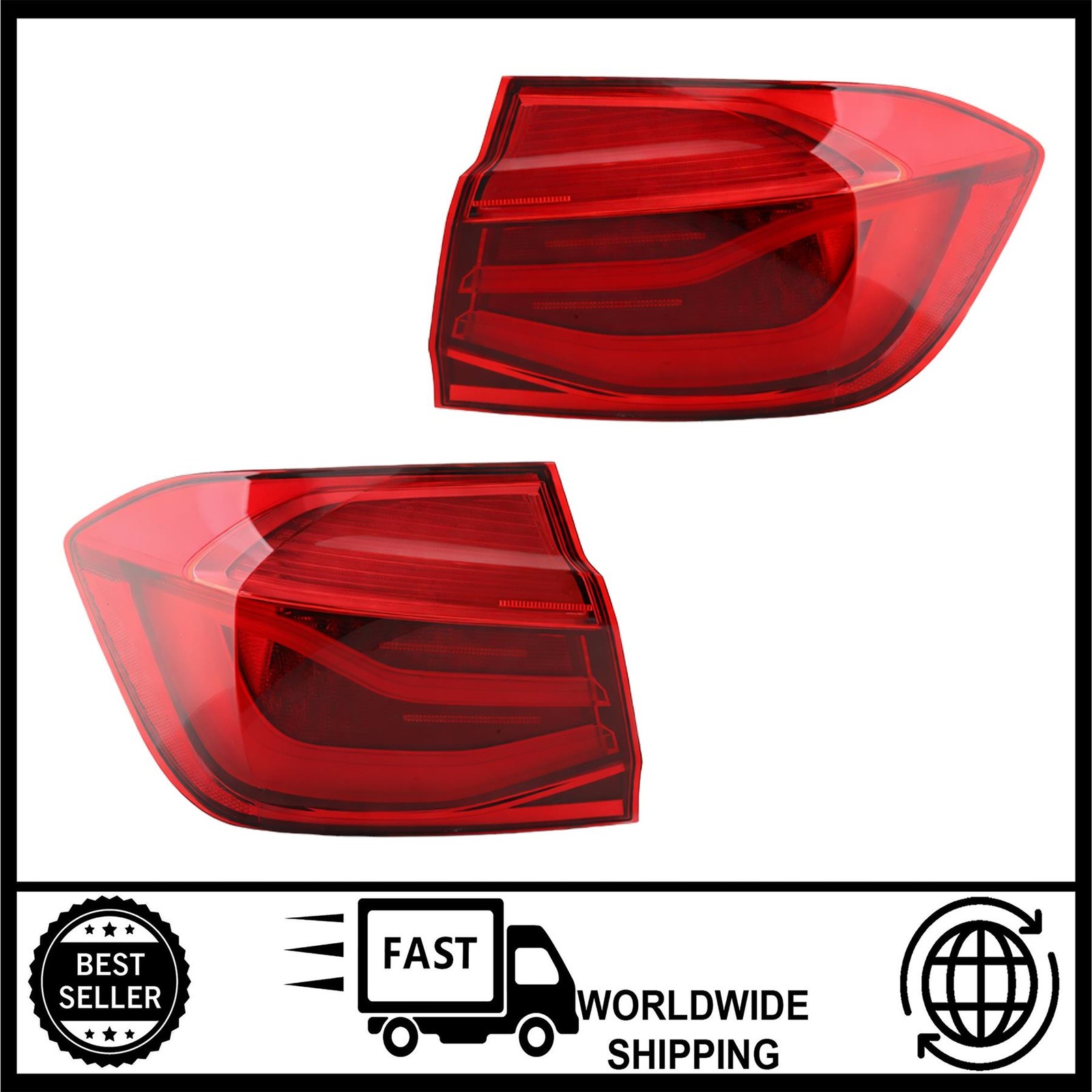 Left & Right Rear Tail Light Lamp FOR BMW 3 Series F30 F80 Saloon LCI 2016-2018