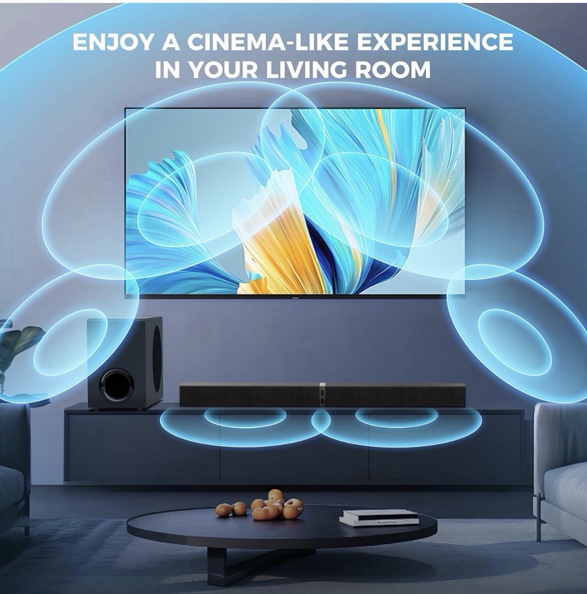 MZEIBO Soundbar con Subwoofer, Soundbar 120W per Smart TV foto 6