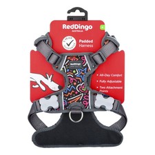 Red Dingo Padded Dog Harness | Fleece Lined | Adjustable | Front Clip