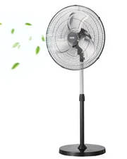 VEVOR✅Industrial Pedestal Fan,18 Inch 90-Degree Oscillating Fan,Height Adjustabl
