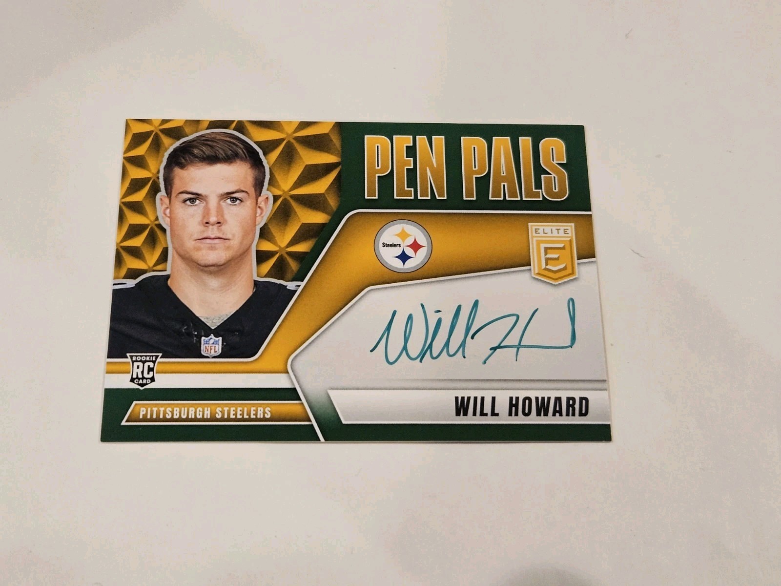 2025 Panini Donruss Elite - Will Howard Pen Pals #PP-WHO Green Ink Auto (RC)