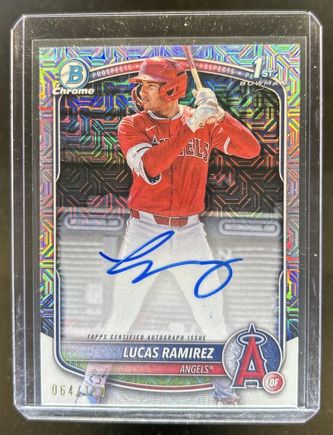 2025 Bowman Lucas Ramirez Chrome Auto HTA Choice Refractor 1st #/150 Angels