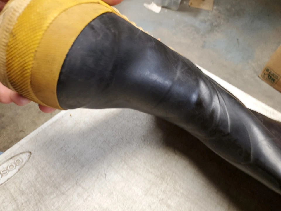 Botas de Goma Bombero Diamante Negro De Colección Hasta el Muslo Para Hombre 9m 11w Medianas Foto 3 de 4