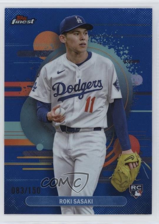 2025 Topps Finest Uncommon Blue Refractor 83/150 Roki Sasaki #116 Rookie RC 0u27