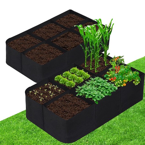 Fabric Raised Garden Bed 4x2x1ft Garden Grow Bed Bags for Growing Herbs, Flow...