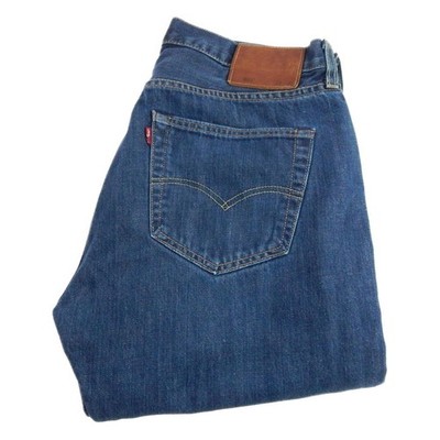 Levi Paket 501 Straight Jeans Big E Blau Taille 34 Bein 32 W34 L32 Button Fly (Q5191