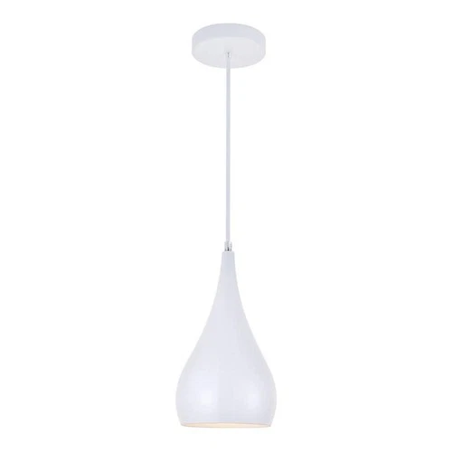 Living District Nora 1-Light Modern Aluminum Pendant in White - Picture 1 of 7