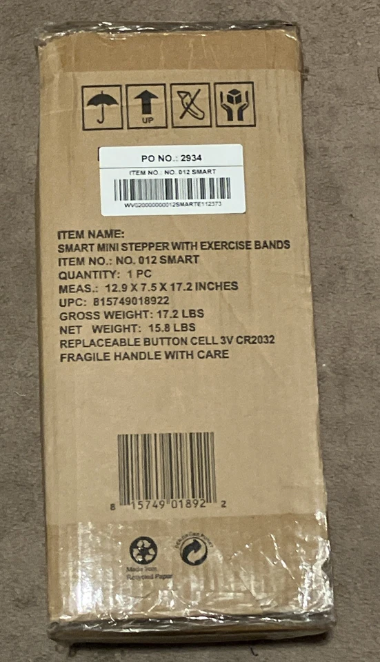 Sunny Health & Fitness Low Impact Mini Stepper with Exercise Bands NO. 012SMART - Image 2 of 2