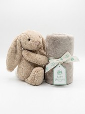 Jellycat Baby Bashful Beige Bunny Security Blanket Soother Lovey Gift NWT 13.5"