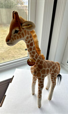 Vintage Steiff Bendy Giraffe 15 1/4" Tall Plush Made In Germany - With Orig Tags