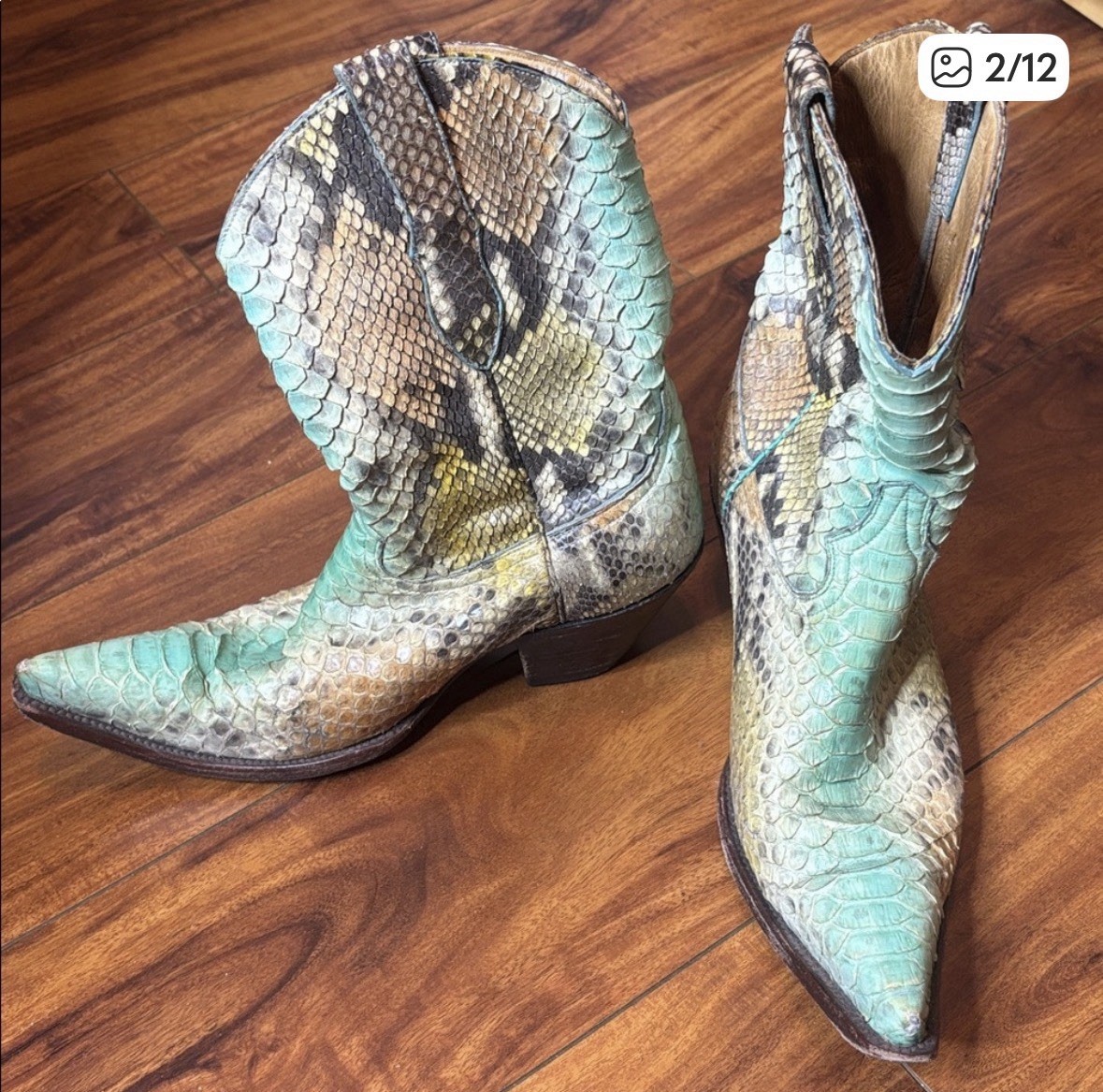 Old Gringo For BOOT STAR Hand Dyed Python Cowboy … - image 8