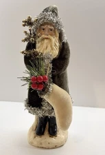 Ragon House 8” Charcoal Gray Belsnickel Father Christmas Santa NIB