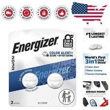 Reliable 2-Pack CR2032 Lithium Batteries - Perfect for AirTags, Key Fobs More