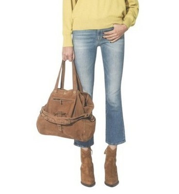 R13 Kick Fit Damenjeans W25 Jasper Stretch Blau 26 Inch Cropped