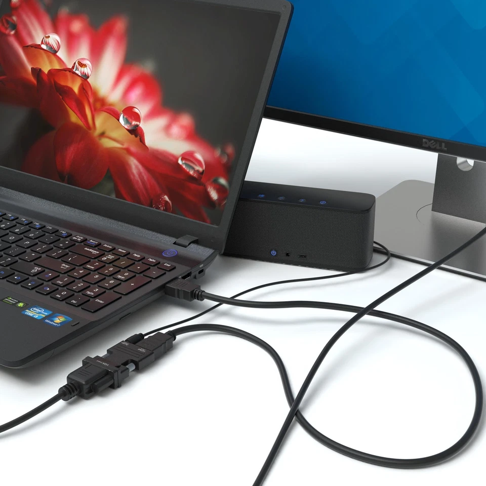 HDMI zu VGA Adapter HDTV 1080p Konverter Audio & Videokabel für PC, Laptop - Bild 3 von 4