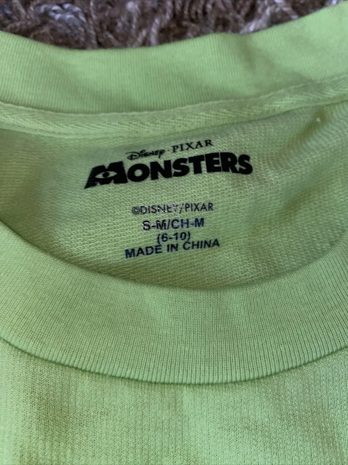 Camisa Pijama Disney Pixar Monstruos Talla S/M Cremallera Boca Mujer Junior Nueva con Etiquetas Foto 4 de 4