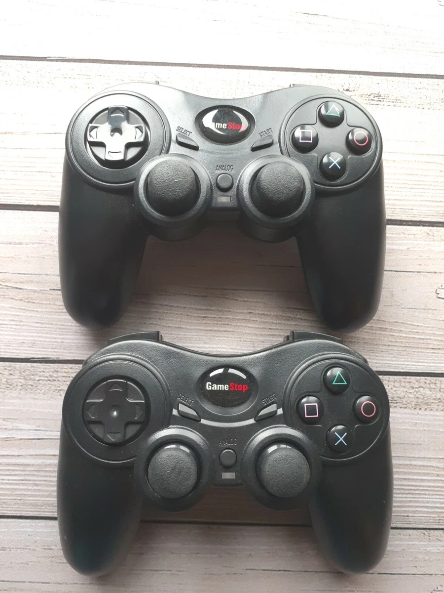 Lot of 2 Gamestop Sony Playstation 2 PS2 Wireless Controller BB