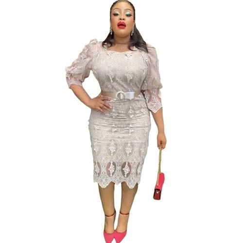 African Dashiki High Waist Bodycon Dresses for Women Evening Party Lace Gown New - Picture 4 of 11
