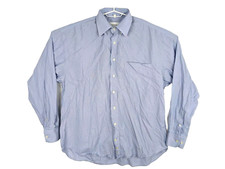 Robert Ley Hemd Herren KW 43 (XL) Blau Nadelstreifen Classic Langarm