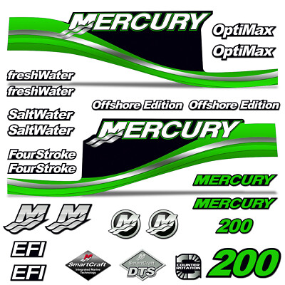 Kit Décalcomanies Rose Pour Moteur Hors-bord Mercury 90 4 Temps - AMR Racing