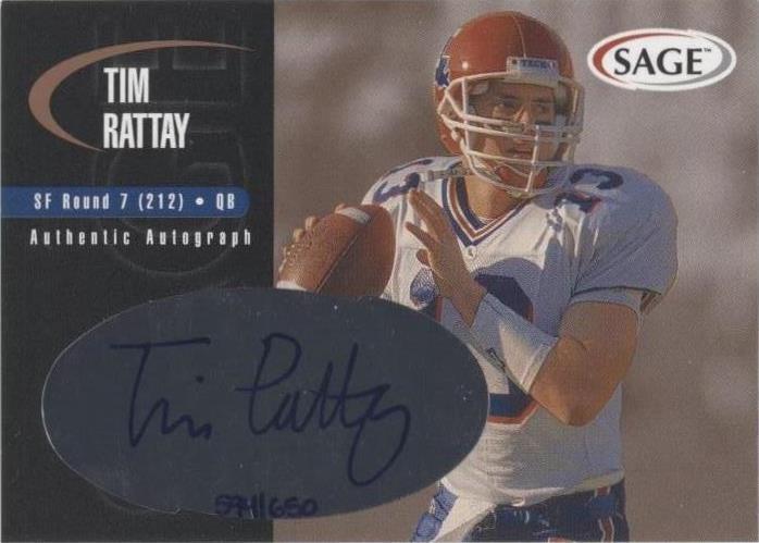 2000 Sage - Autographs Tim Rattay #A37 Bronze /650 (AU, RC) for sale ...