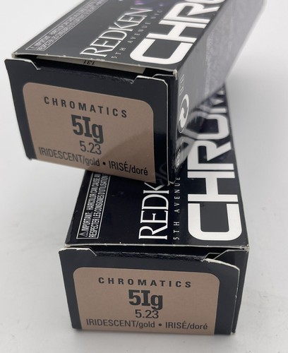 REDKEN Chromatics 5Ig IRIDESCENT GOLD Permanent Hair Color Dye Lot Of 2 - Picture 2 of 2