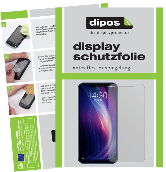 2X Schutzfolie FüR Meizu X8 Matt Displayschutzfolie Folie Display Schutz Dipos-image