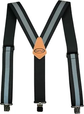 Reflective Safety Suspenders|Work Suspenders with Hi Viz Reflective Strip Hold u