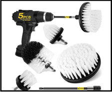 5Pack Drill Brush Attachment Set-Car Interior Detailing Kit Power Scrubber Brush