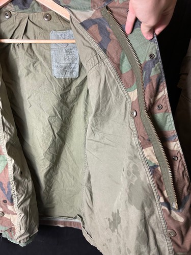 Genuine US M65 Woodland Camouflage Field Jacket - Small Short - Picture 13 of 22